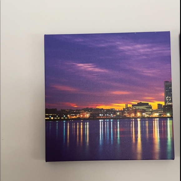 3 piece canvas of Boston skyline - Picture 2 of 4